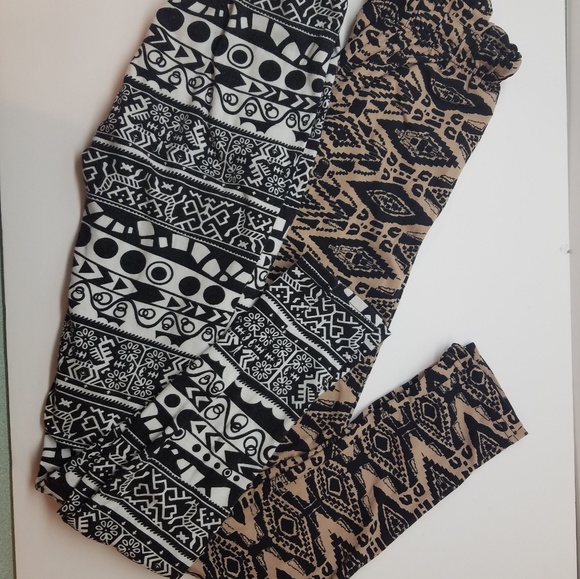 Pants - Tribal Leggings 2 pairs, fit Small/Medium